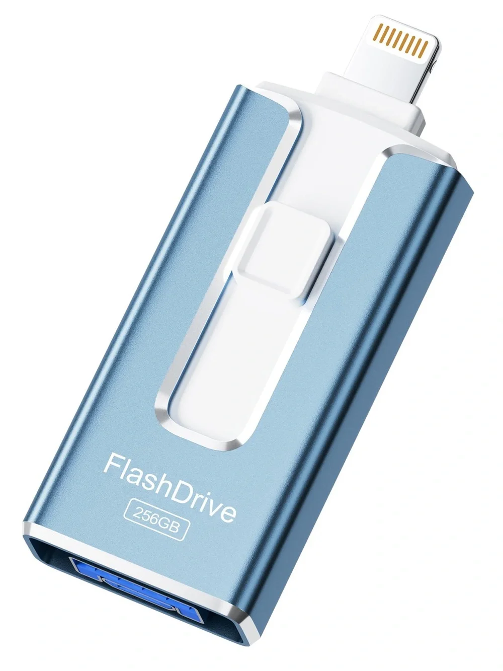 FlashDrive 256GB Lightning & USB Data Storage - Blue